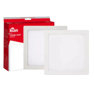 Kit 2 Painel Led Kian Quadrado Sobrepor Branco 24w Bivolt 6000k