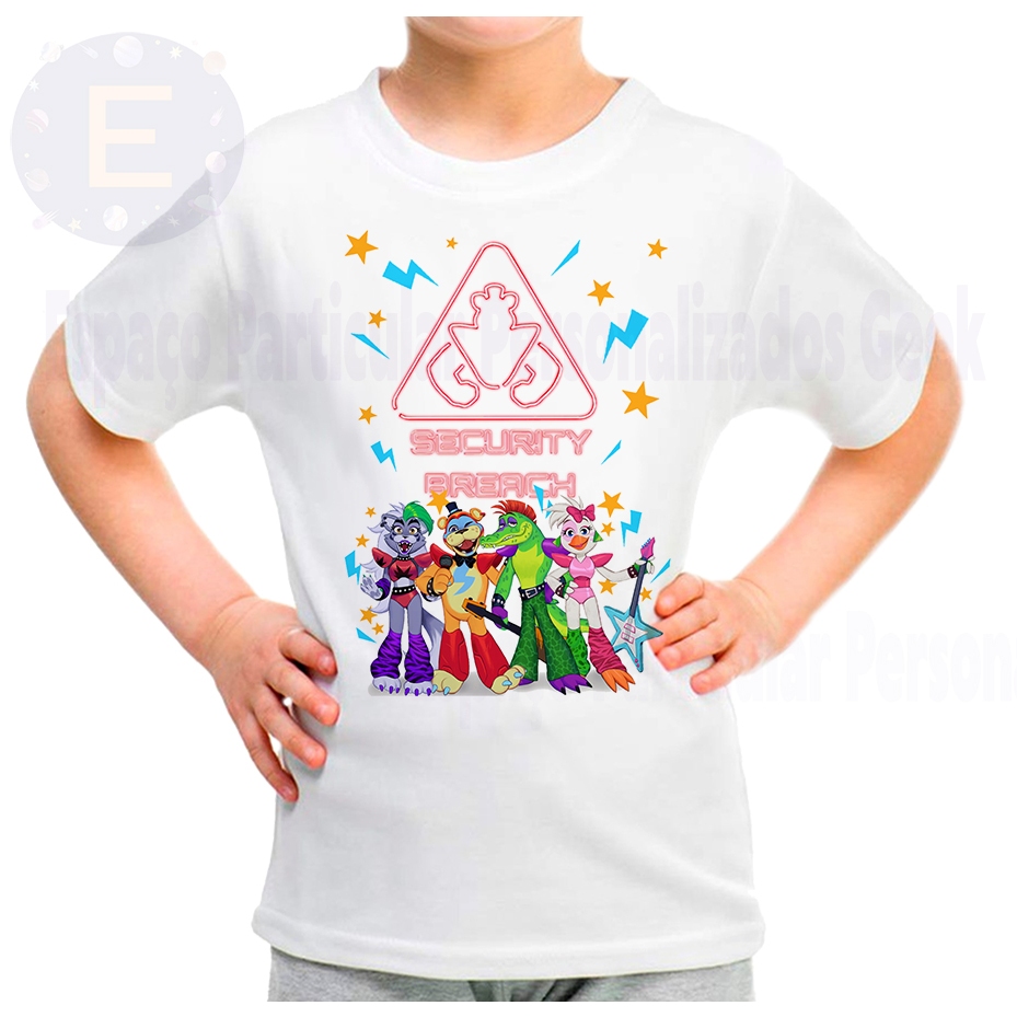 Camiseta FNAF Security Breach infantil - Game urso | Shopee Brasil