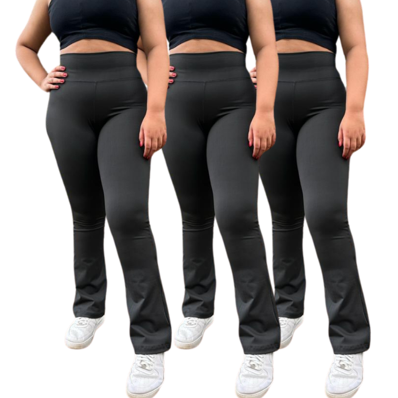 Kit com 2 Leggings Feminina Flare Suplex Peluciada Cós Alto Click Mais  Bonita em Promoção na Shopee Brasil 2024