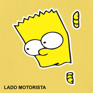 Criar estampas de camisetas no tamanho 3307x4252 pixels de motos no estilo  do desenho dos simpsons