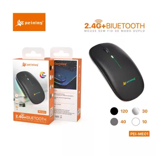 Mouse Sem Fio Recarregável Wireless Bluetooth Led RGB
