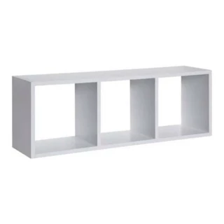 Nicho Triplo Branco 90x30x30 100% Mdf sala quarto cozinha