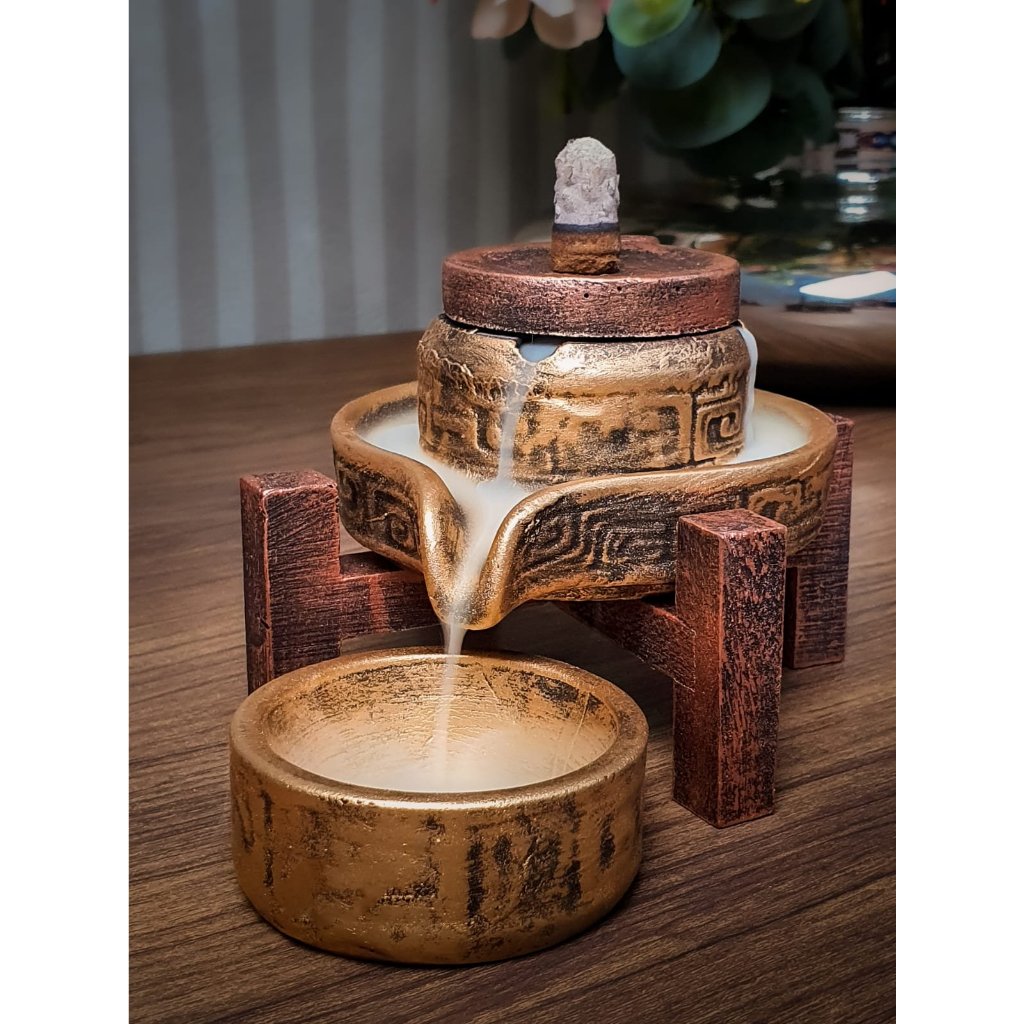 Cascata De Fumaça Invertida Incensário Moinho Para Incenso Cone