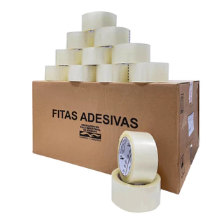 Caixa Fechada 60 Rolos de fitas 45mm x 100 Metros Transparente