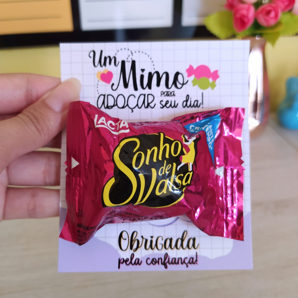 Cartões de Agradecimento Personalizado p/ Bombom - Um mimo para adoçar ...