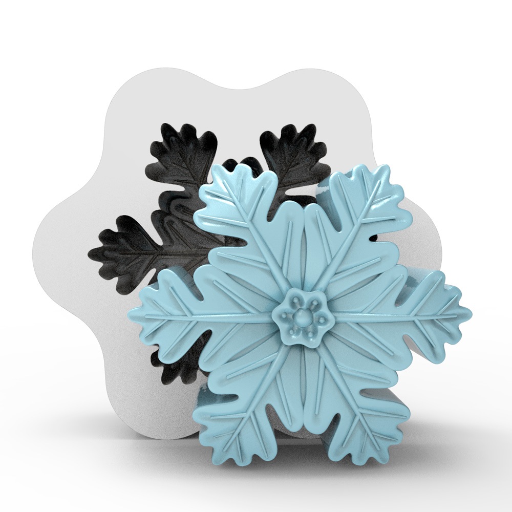 Forma de Silicone Floco de Neve Vela Ib-1760 (Molde de Silicone para Sabonete)