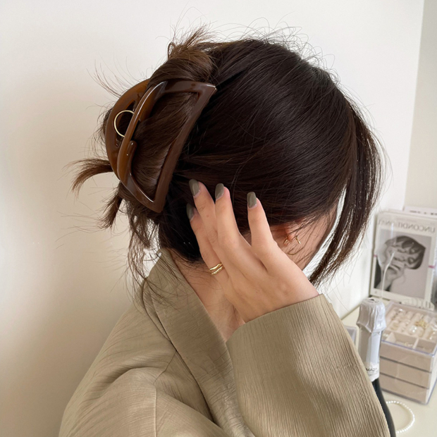 Piranha Prendedor Mandíbula Médio Acrílico Coreana Acessórios Cabelo Clip Garra Cabeça ref: 8603 e 8607