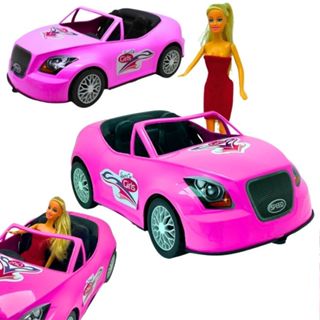 Kit Carro Conversivel Roodstar Roma Carrinho com Boneca Barbie Mattel  Menina Presente Dia da Criança - Patota