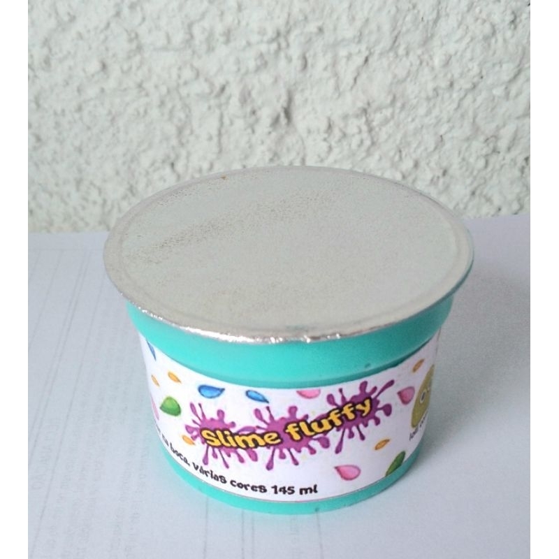 Slime fluffy com pote lacrado + charme sorvetinho Hoje 1surpresa