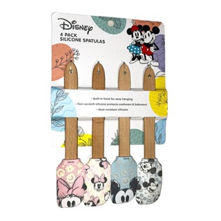 Kit com 4 Mini-Espátulas de Silicone (Pão Duro) – Mickey e Minnie (Azul e Rosa) – Disney Original