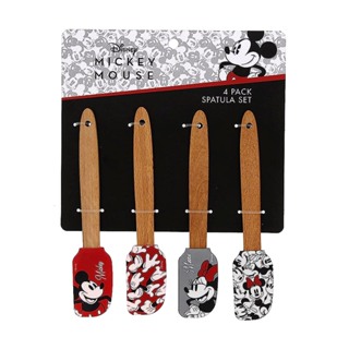 Kit com 4 Mini-Espátulas de Silicone (Pão Duro) – Mickey e Minnie – Disney Original