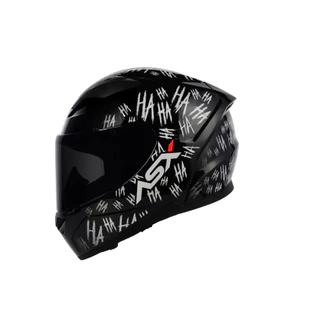 CAPACETE ASX CITY FUN GLOSS BLACK WHITE