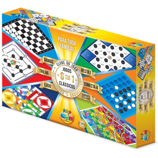 Jogo de Tabuleiro 6 em 1 Clube dos Jogos Infantil