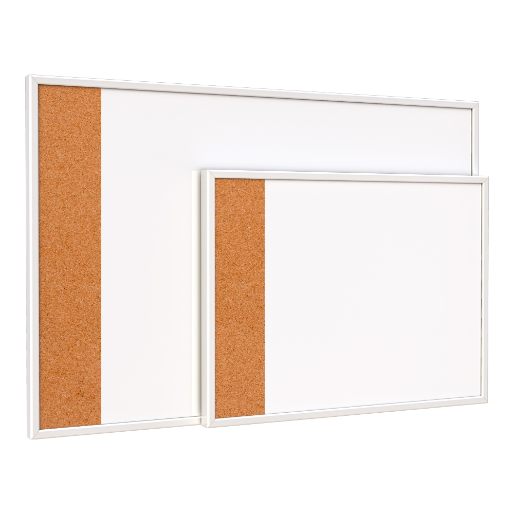 Lousa Quadro Branco 60x40 Com Cortiça + Caneta e Alfinetes