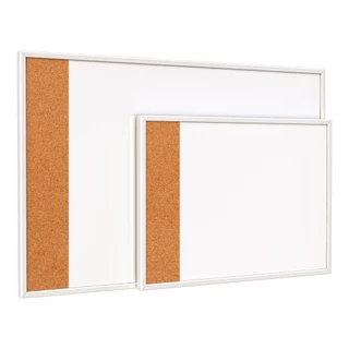 Lousa Quadro Branco 60x40 Com Cortiça + Caneta e Alfinetes