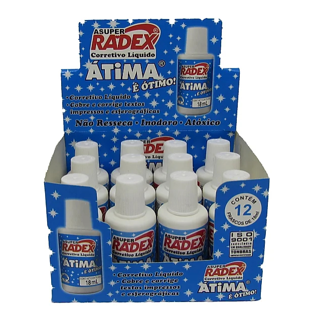 2 Corretivo Liquido 18Ml Radex para uso Escolar | Shopee Brasil