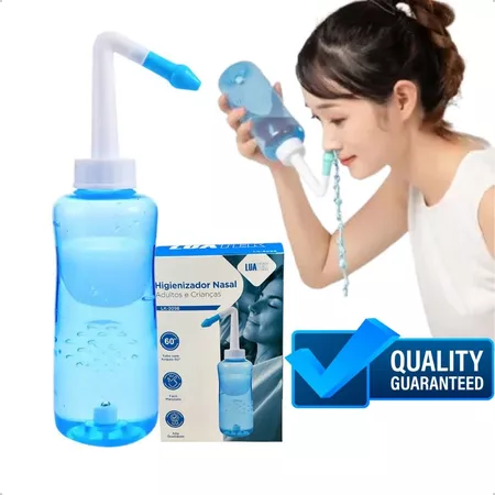 Higienizador Lavador Nasal Garrafinha Lavagem Nariz 300ml