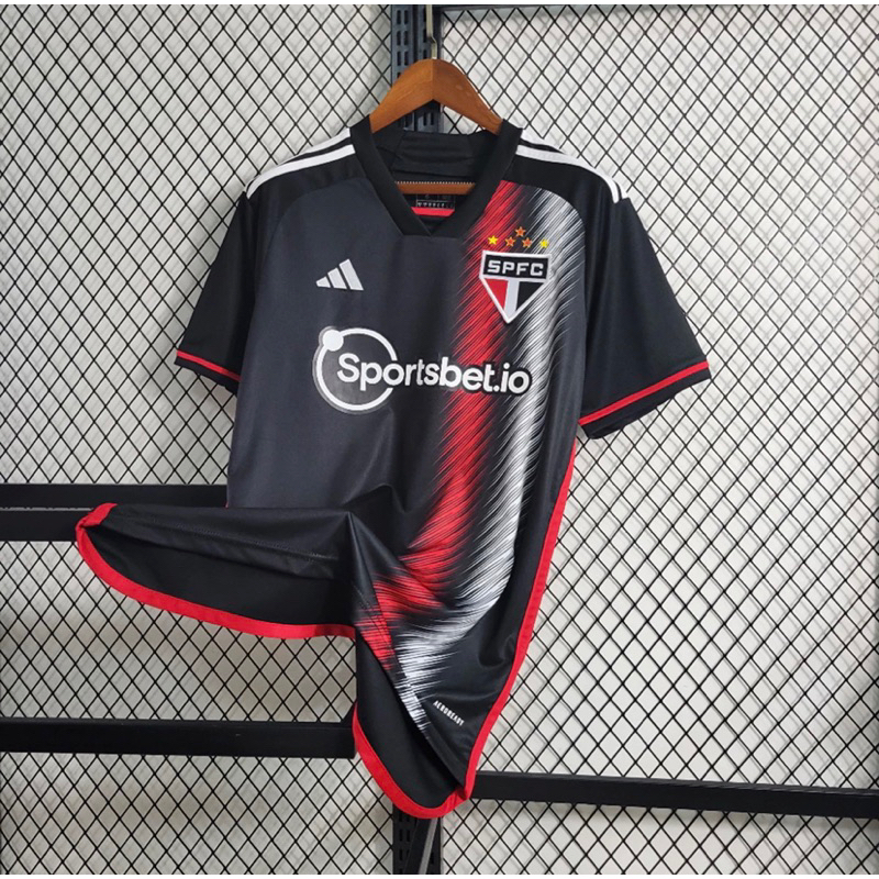 Camisa São Paulo Nova Preto Vermelha 2023/24