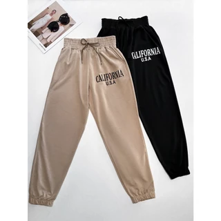 Kit 2pcs Calça Moletinho feminina Jogger Estampado Cintura Alta Com Elástico Bolso