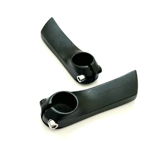 PAR de Bar End Bike NIPARTE de Alumínio Leve Anatômico C/abraçadeira preto para Bicicleta