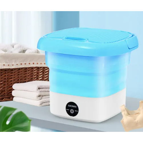 Máquina de lavar roupa interior portátil com drenagem de secagem, máquina de lavar roupa mini-dobra, meias, camping, eletrodomésticos