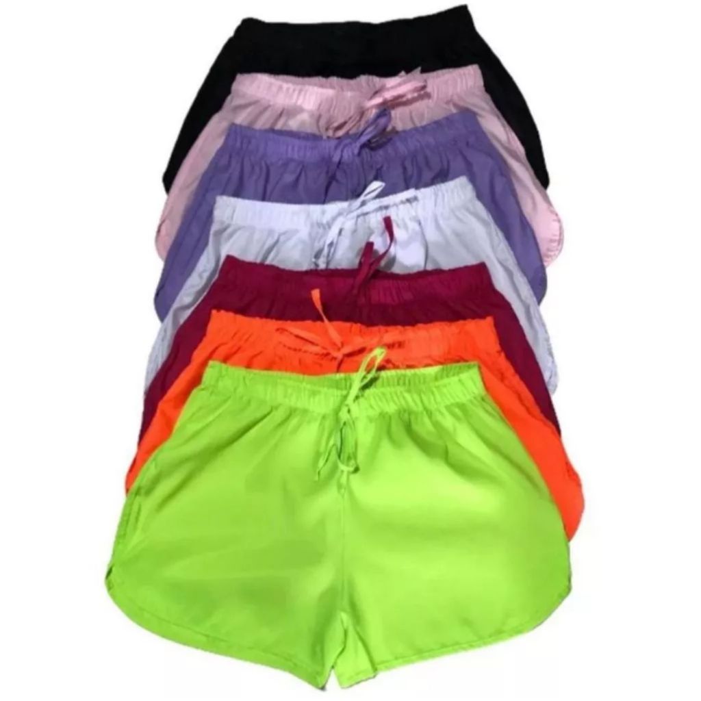 Shorts tactel feminino soltinho confortável caminhada, treinar, malhar, saída praia, piscina promoção, envio imediato