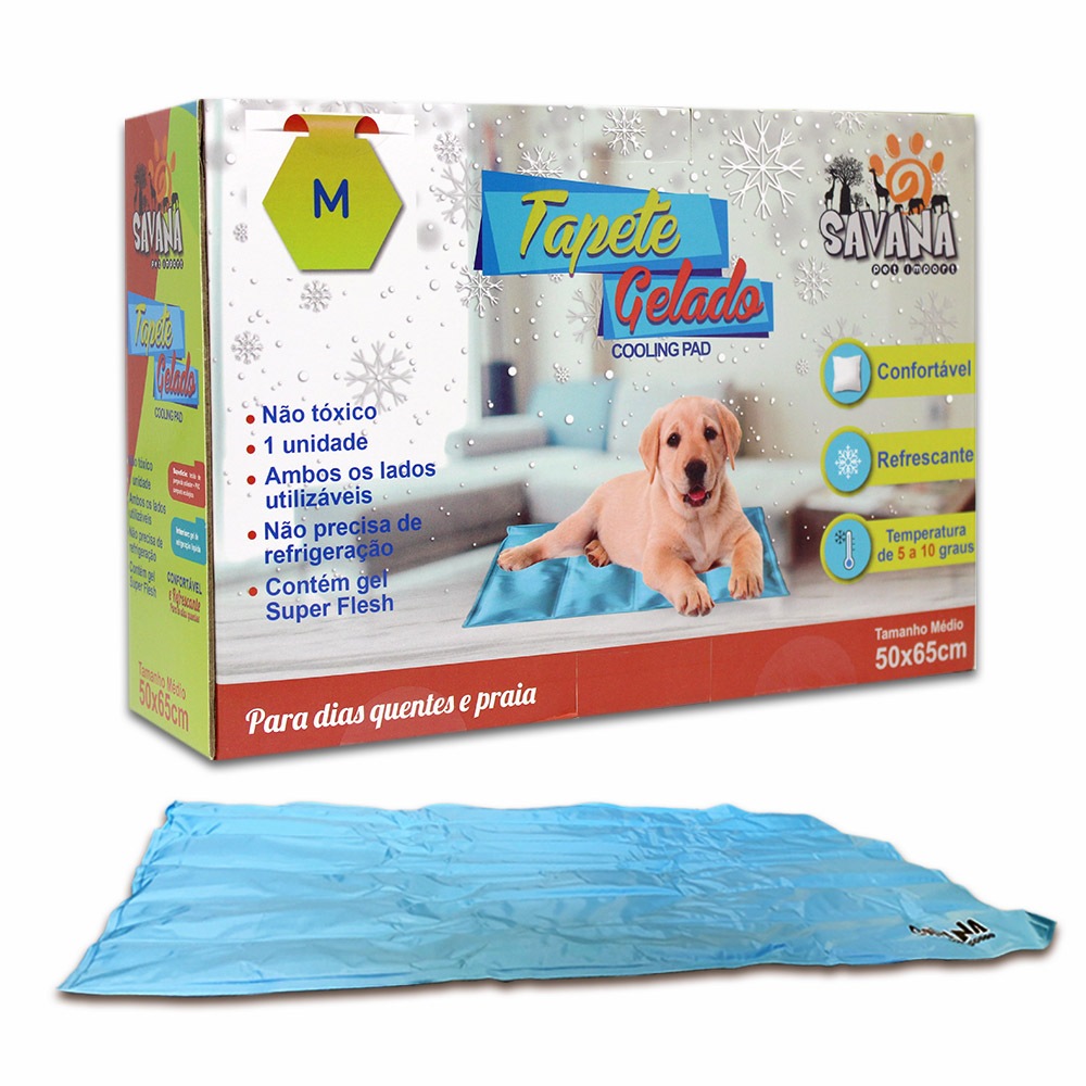 Tapete Gelado para Cachorro Gato Refrescante Savana Pet - COM AVARIAS
