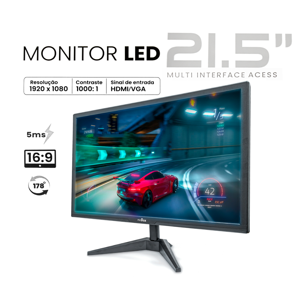 1000nit Broadcast Monitor 21.5インチ Monitor LED 21.5 Polegadas FULL HD 1920x1080 Contraste 1000:1 Tela
