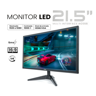 Monitor LED 21.5 Polegadas FULL HD 1920x1080 Contraste 1000:1 Tela 16:9