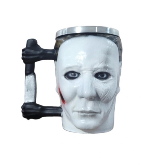 Caneca 3D Michael Myers Halloween Terror Colecionável Geek
