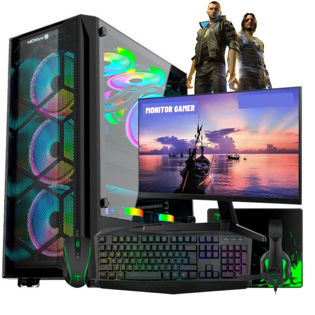 Pc gamer para todos os jogos Intel core i7 / RTX 2060 DDR6 / Monitor Curvo game 23,6 Polegadas/ Roda todos os jogos, cpu gamer nova