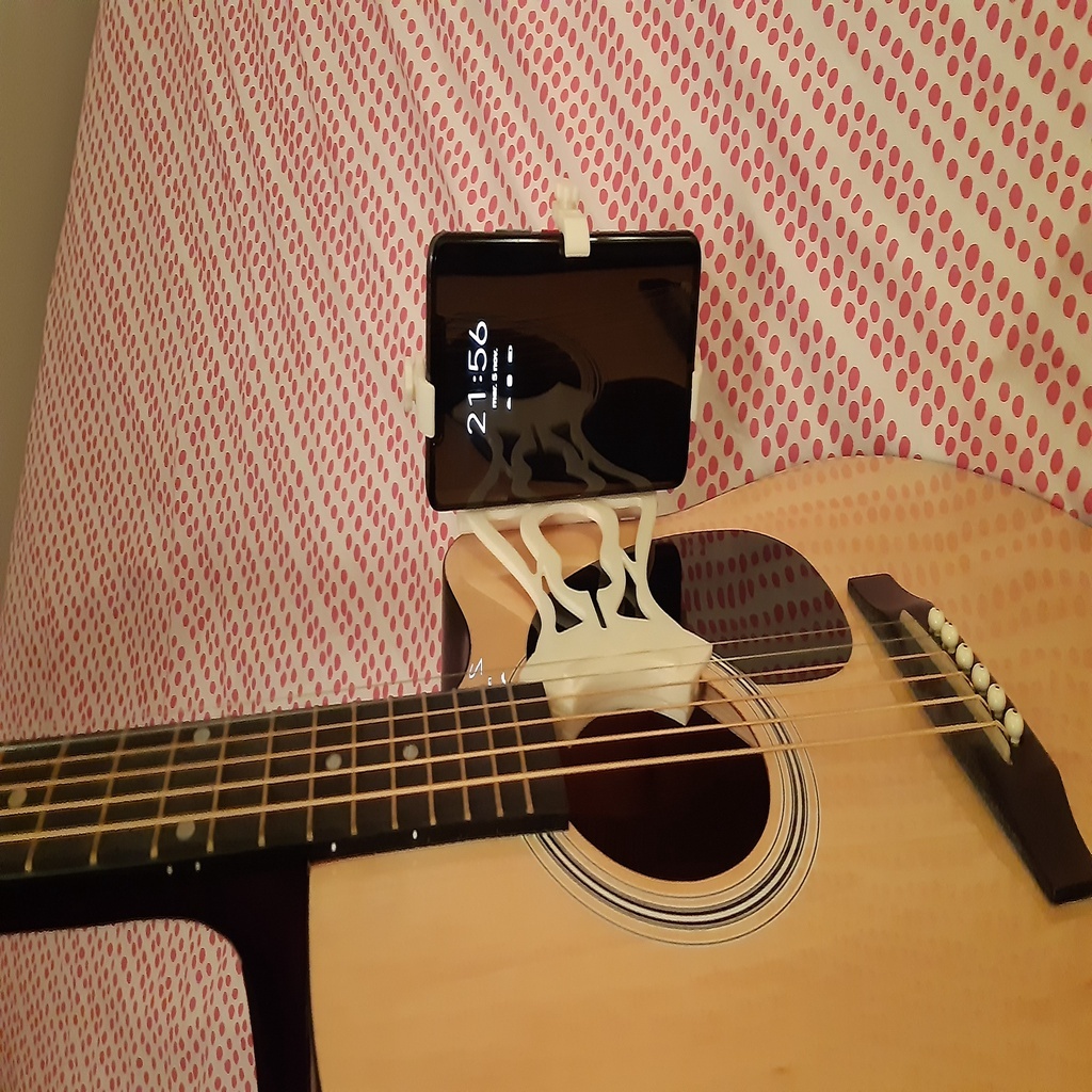 Suporte de celular para violão