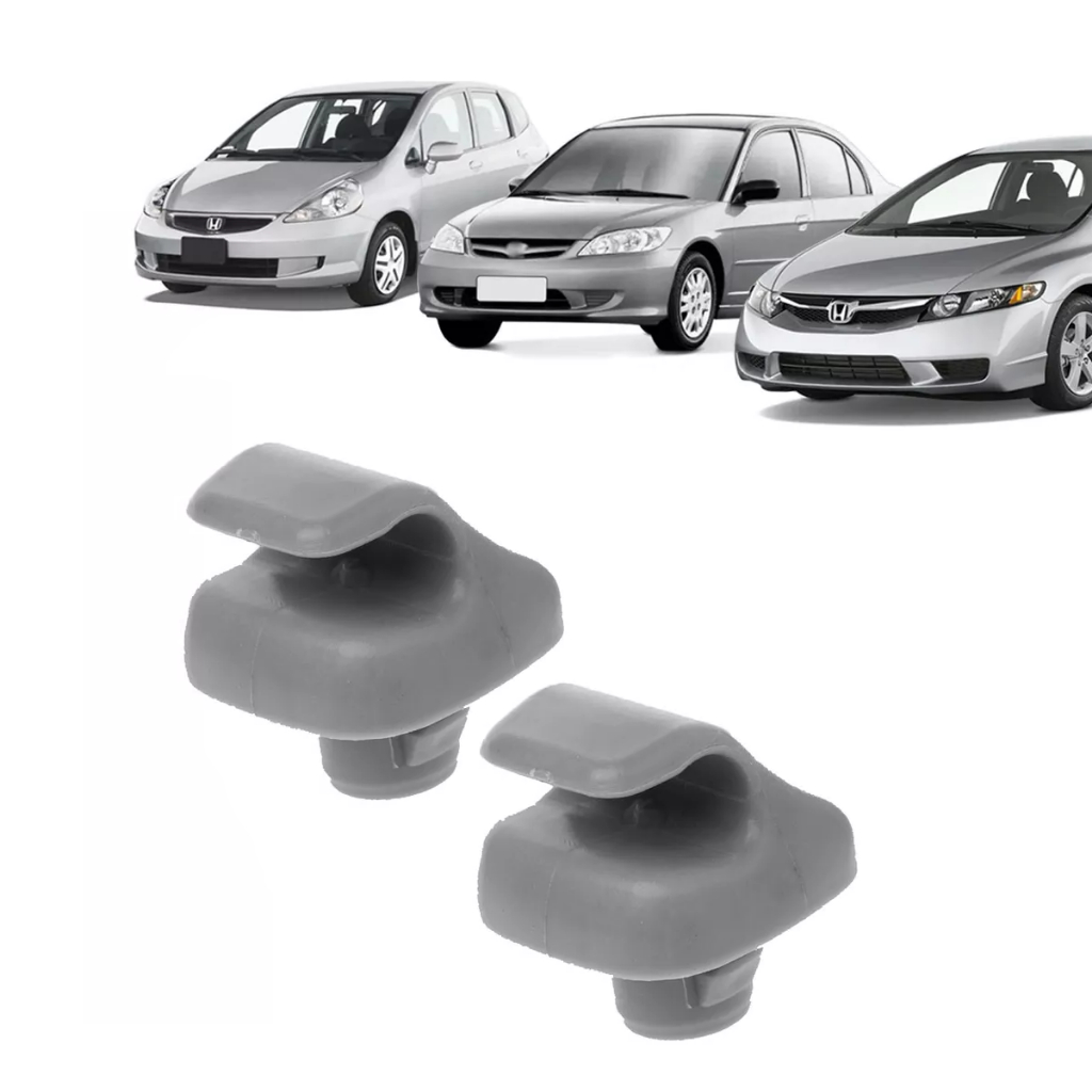2 Suporte Quebra Sol Civic Crv Fit Cinza - P950