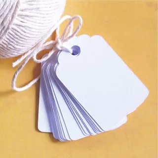100 tags brancas para carimbar, adesivar ou escrever multifuncional mensagens para o cliente 7,5x5cm