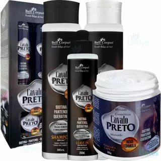 Kit Crescimento Cavalo Preto Bell Corpus Hidratação Capilar
