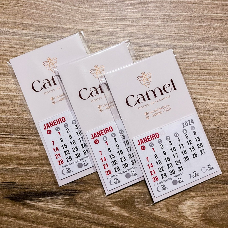 MINI CALENDÁRIO PERSONALIZADO