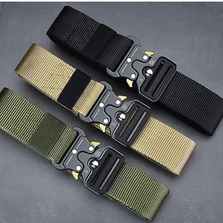 Cinto Militar Largo Masculino Feminino Tatico Nylon Fivela Liga de Zinco e Engate Metal Facil