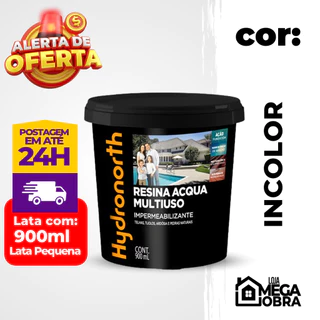 Resina Acrílica Acqua Impermeabilizante Brilhante Telhados Cerâmica Incolor 900ml Hydronorth