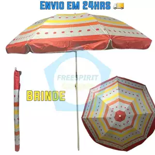 Guarda-sol Grande Verão 2,2 Metros Piscina Praia Pesca Estampado Com Capa