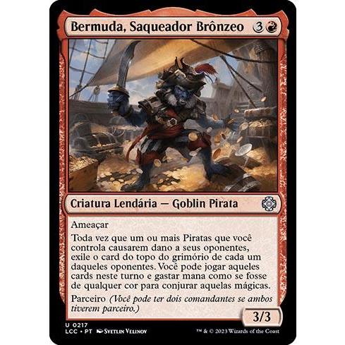 Comander Bermuda e Keskit. Deck Vermelho/Preto. Tribal de piratas.