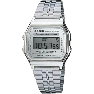 Relógio Casio Digital Metal WR Vintage Retrô Unissex Prata