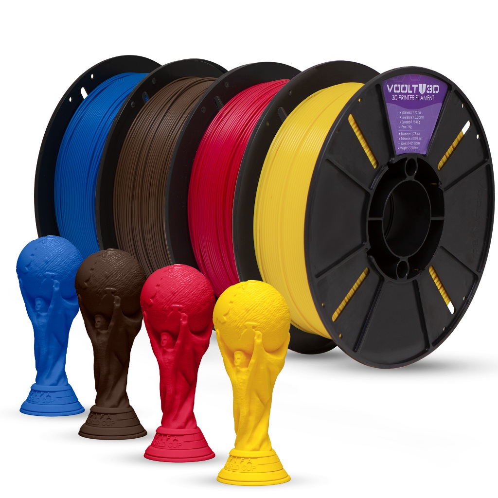 Filamento PLA Velvet Premium Para Impressora 3D 1kg 1,75mm - Cores - Voolt3D