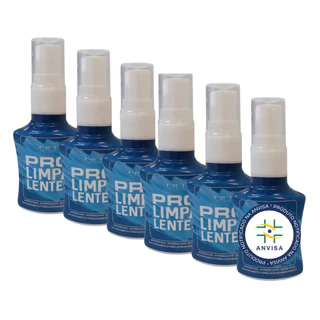 Kit 6 Spray Limpador De Lentes De Óculos Sol E Grau Original