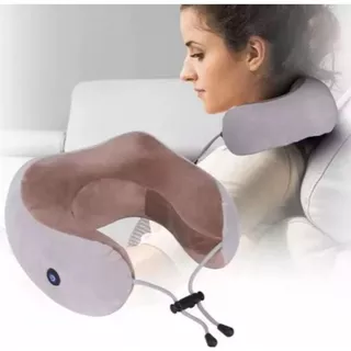 Massageadora De Pescoço Almofada Vibratória Elétrica Usb Recarregável Sem Fio