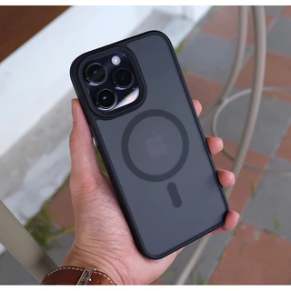Capa Capinha Case Fosca Com Alto Relevo Na Câmera Com MagSafe com Indução para IPhone XR 11 12 12PRO 12PRO MAX 13 13PRO 13PRO MAX 14 14PRO 14PRO MAX 15 15PRO 15PRO MAX 15ULTRA