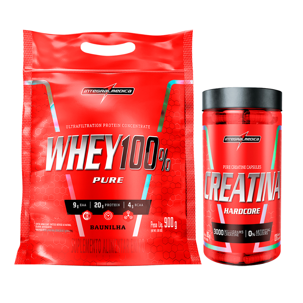 Whey Protein 100 Pure Concentrado 900g Refil Integralmedica