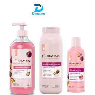 Kit Hidramais Ameixa Negra- Sabonete 500ml/Loção Hidratante 500ml/ Óleo Desodorante Corporal 120ml