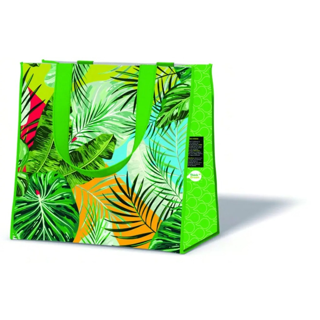 KIT C/3 Sacolas De Ráfia Ecológica Retornável Ecobag 40x35x22 cm