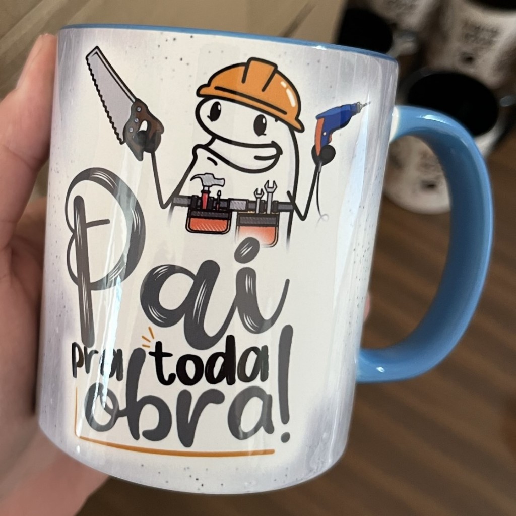 Caneca Xícara Personalizada Divertida Meme Bento cake flork Dia dos Pais Pai