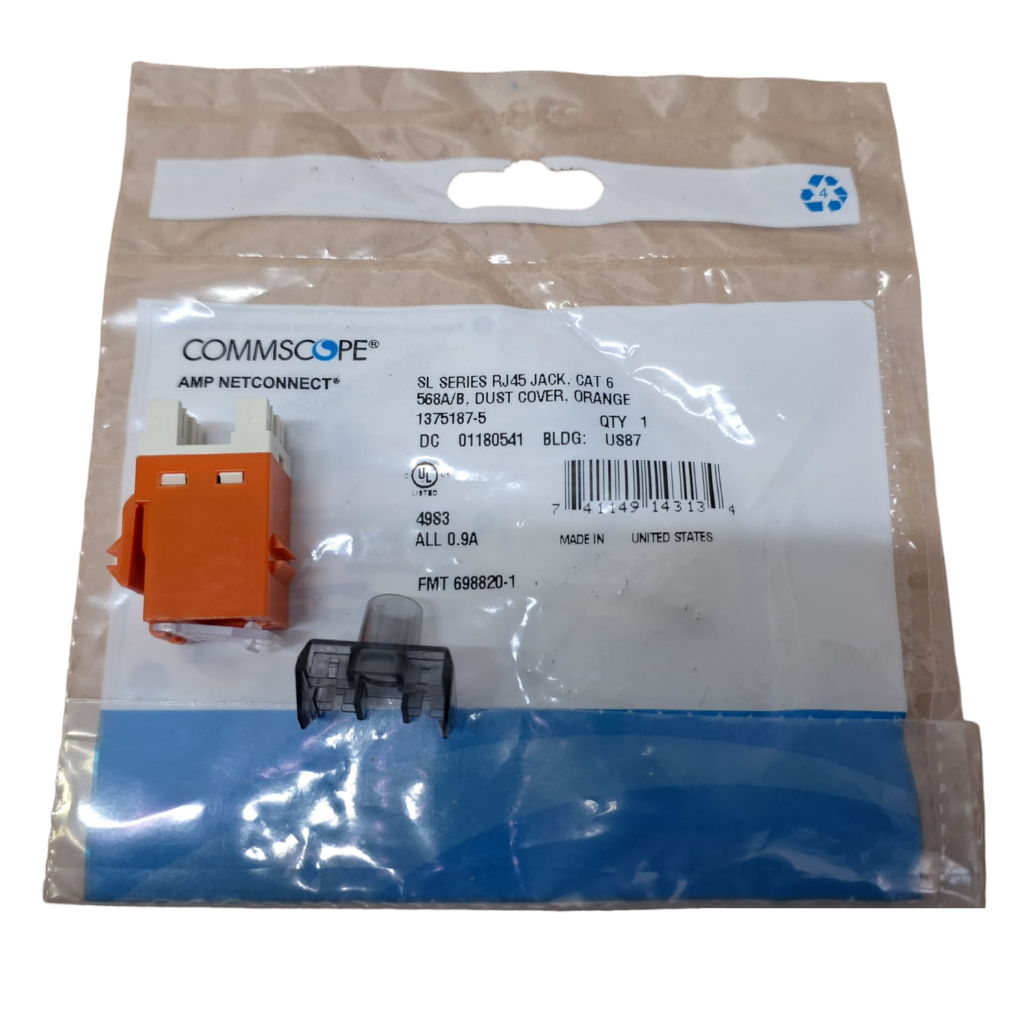 Kit 10 Conector Keystone Cat6 Fêmea Commscope Amp Rj45 | Shopee Brasil